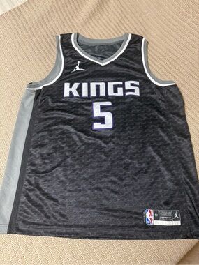 Sacramento Kings #5 Black Basketball Jersey - FOX